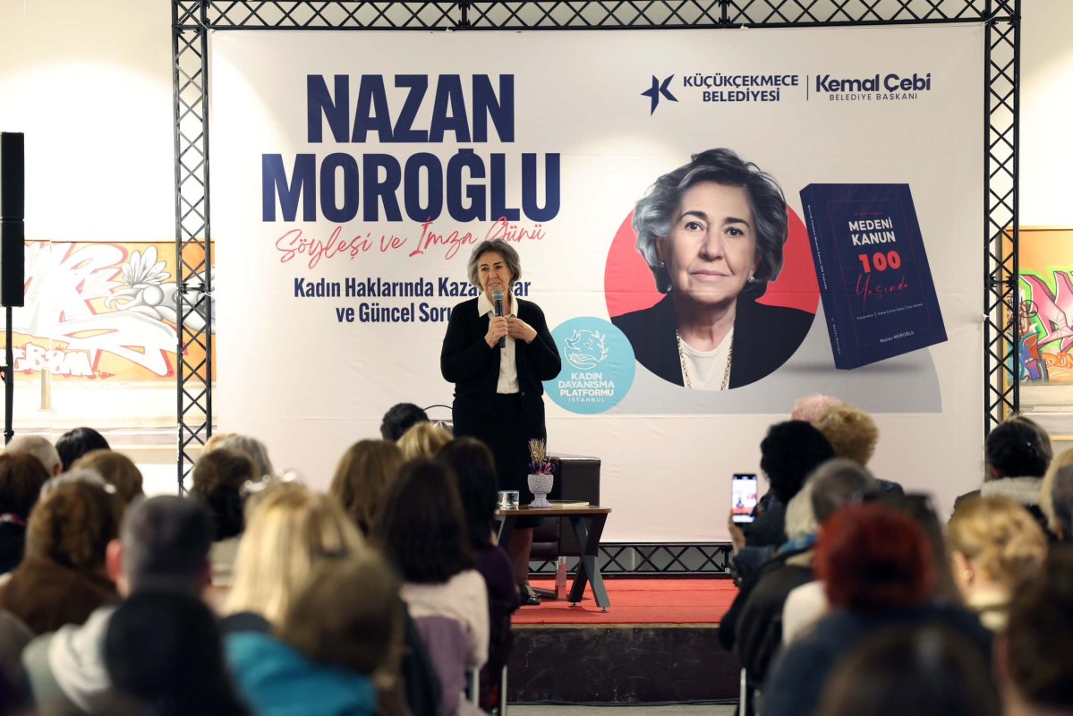 Cennet kültür ve sanat merkezi’nde nazan moroğlu ile kadın hakları söyleşisi