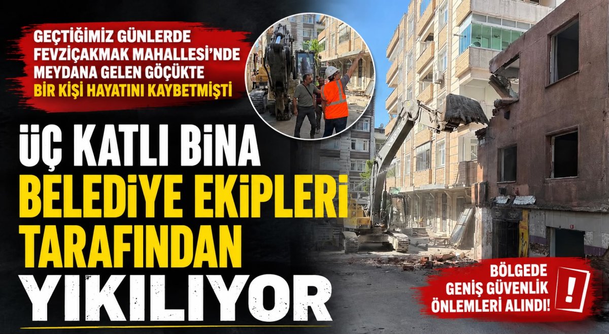 Küçükçekmece’de  Bir İşçinin Hayatını Kaybettiği Binada Acil Yıkım Başlatıldı