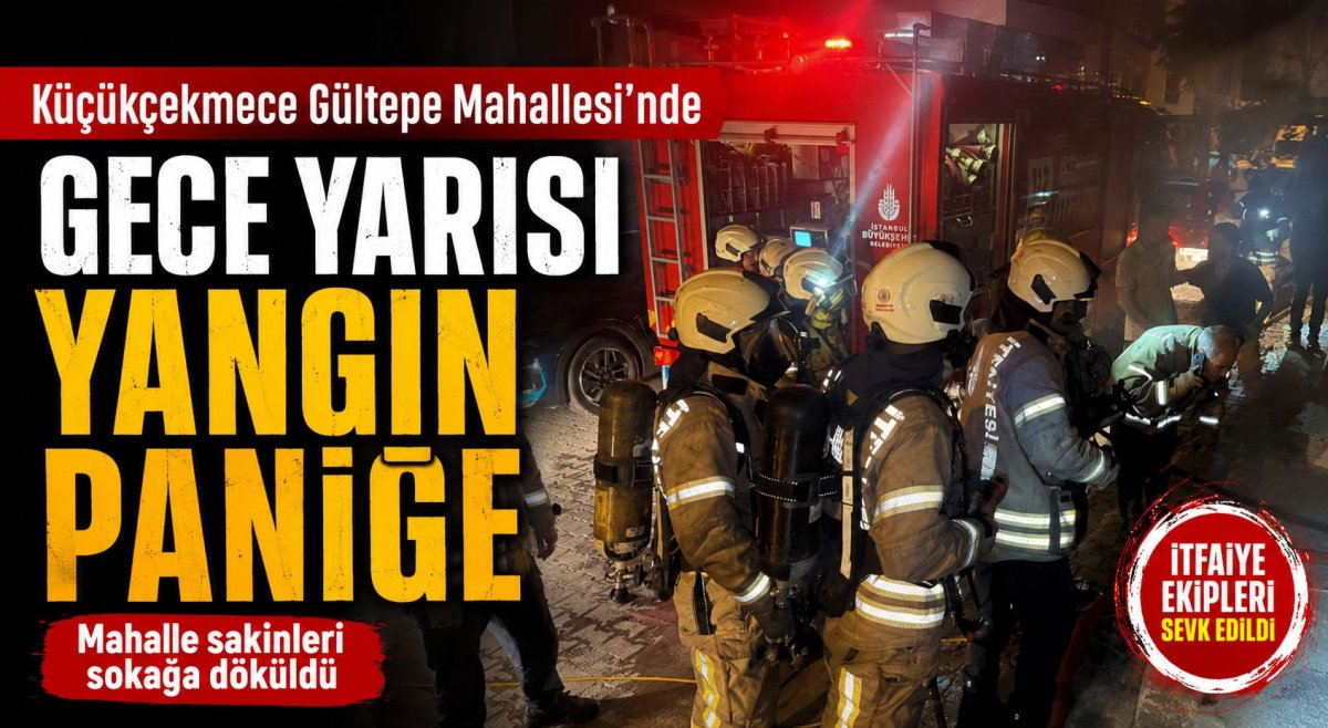 Küçükçekmece Gültepe Mahallesi’nde Gece Yarısı Yangın Paniği: Mobilya İmalathanesinde Büyük Hasar